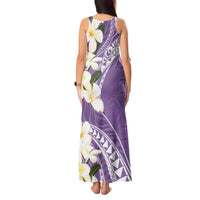 Aloha Hawaii Festive Tank Maxi Dress Frangipani Lace Classic - Lavender