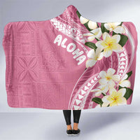 Aloha Hawaii Festive Hooded Blanket Frangipani Lace Classic - Rosy LT7 One Size Pink - Polynesian Pride