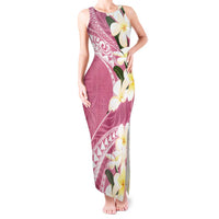 Aloha Hawaii Festive Tank Maxi Dress Frangipani Lace Classic - Rosy