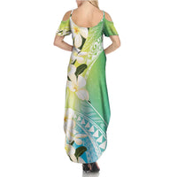 Aloha Hawaii Festive Family Matching Summer Maxi Dress and Hawaiian Shirt Frangipani Lace Classic - Summer Vibes