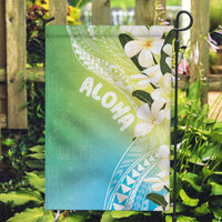 Aloha Hawaii Festive Garden Flag Frangipani Lace Classic - Summer Vibes LT7 Garden Flag Blue Green - Polynesian Pride