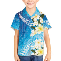 Aloha Hawaii Festive Family Matching Off Shoulder Short Dress and Hawaiian Shirt Frangipani Lace Classic - Oceanic