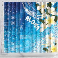 Aloha Hawaii Festive Shower Curtain Frangipani Lace Classic - Oceanic