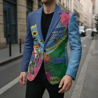 Personalized Malampa Fiji Day Together We Grow Blazer Special Tapa Mix - Polynesian Pride