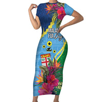 Personalized Malampa Fiji Day Together We Grow Family Matching Short Sleeve Bodycon Dress and Hawaiian Shirt Special Tapa Mix - Polynesian Pride