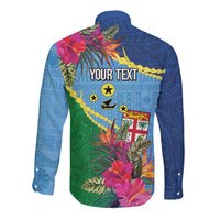 Personalized Malampa Fiji Day Together We Grow Long Sleeve Button Shirt Special Tapa Mix - Polynesian Pride