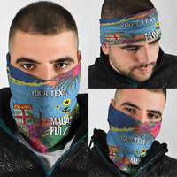 Personalized Malampa Fiji Day Together We Grow Neck Gaiter Special Tapa Mix - Polynesian Pride