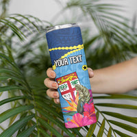 Personalized Malampa Fiji Day Together We Grow Skinny Tumbler Special Tapa Mix - Polynesian Pride