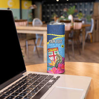 Personalized Malampa Fiji Day Together We Grow Skinny Tumbler Special Tapa Mix - Polynesian Pride