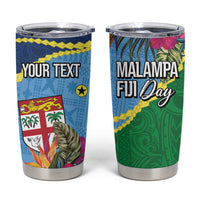Personalized Malampa Fiji Day Together We Grow Tumbler Cup Special Tapa Mix LT7 Colorful - Polynesian Pride