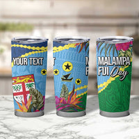 Personalized Malampa Fiji Day Together We Grow Tumbler Cup Special Tapa Mix LT7 - Polynesian Pride