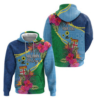 Personalized Malampa Fiji Day Together We Grow Zip Hoodie Special Tapa Mix LT7 - Polynesian Pride