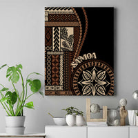Samoa Siapo Motif Canvas Wall Art Classic Style - Black Ver LT7 Black - Polynesian Pride
