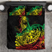 Personalised Reggae Jawaiian Festive Bedding Set Mix Polynesian
