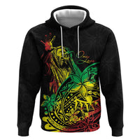 Personalised Reggae Jawaiian Festive Hoodie Mix Polynesian