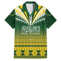 Cook Islands Rugby Custom Family Matching Off The Shoulder Long Sleeve Dress and Hawaiian Shirt Kuki Avaiki - Polynesian Pride