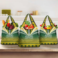 Cook Islands Rugby Grocery Bag Kuki Avaiki LT7 3-pack One Size Yellow Green - Polynesian Pride