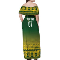 Cook Islands Rugby Custom Off Shoulder Maxi Dress Kuki Avaiki LT7 - Polynesian Pride