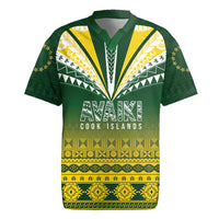 Cook Islands Rugby Custom Rugby Jersey Kuki Avaiki LT7 Yellow Green - Polynesian Pride