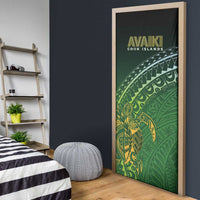 Cook Islands Rugby Kuki Avaiki Door Cover Tribal Turtle LT7 - Polynesian Pride