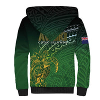 Cook Islands Rugby Kuki Avaiki Sherpa Hoodie Tribal Turtle LT7 - Polynesian Pride