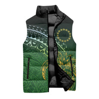 Cook Islands Rugby Kuki Avaiki Sleeveless Puffer Jacket Tribal Turtle LT7 - Polynesian Pride
