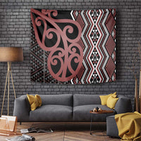 Maori Taniko Patterns Tapestry Brown Patiki Motifs Mix Whakairo Ngaru LT7 Brown - Polynesian Pride