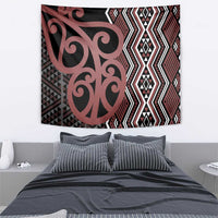 Maori Taniko Patterns Tapestry Brown Patiki Motifs Mix Whakairo Ngaru LT7 - Polynesian Pride
