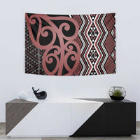 Maori Taniko Patterns Tapestry Brown Patiki Motifs Mix Whakairo Ngaru LT7 - Polynesian Pride