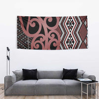 Maori Taniko Patterns Tapestry Brown Patiki Motifs Mix Whakairo Ngaru LT7 - Polynesian Pride