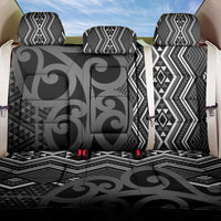 Maori Taniko Patterns Back Car Seat Cover Black Patiki Motifs Mix Whakairo Ngaru
