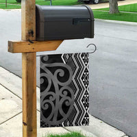 Maori Taniko Patterns Garden Flag Black Patiki Motifs Mix Whakairo Ngaru