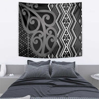 Maori Taniko Patterns Tapestry Black Patiki Motifs Mix Whakairo Ngaru LT7 - Polynesian Pride