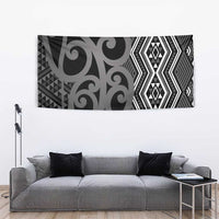 Maori Taniko Patterns Tapestry Black Patiki Motifs Mix Whakairo Ngaru LT7 - Polynesian Pride