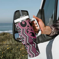 Maori Taniko Patterns Tumbler With Handle Pink Patiki Motifs Mix Whakairo Ngaru