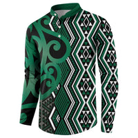 Maori Taniko Patterns Button Sweatshirt Pounamu Patiki Motifs Mix Whakairo Ngaru LT7 - Polynesian Pride