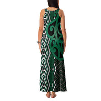 Maori Taniko Patterns Family Matching Tank Maxi Dress and Hawaiian Shirt Pounamu Patiki Motifs Mix Whakairo Ngaru
