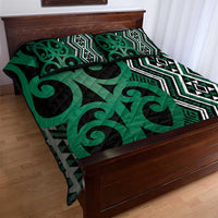 Maori Taniko Patterns Quilt Bed Set Pounamu Patiki Motifs Mix Whakairo Ngaru