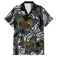 Aotearoa Takatapui Pride Hawaiian Shirt Rainbow Butterfly - Free To Love