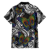 Aotearoa Takatapui Pride Hawaiian Shirt Rainbow Butterfly - Free To Love