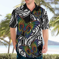 Aotearoa Takatapui Pride Hawaiian Shirt Rainbow Butterfly - Free To Love