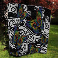 Aotearoa Takatapui Pride Quilt Rainbow Butterfly - Free To Love
