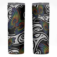 Aotearoa Takatapui Pride Skinny Tumbler Rainbow Butterfly - Free To Love