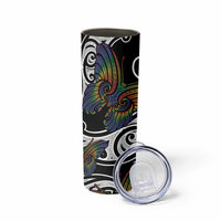 Aotearoa Takatapui Pride Skinny Tumbler Rainbow Butterfly - Free To Love