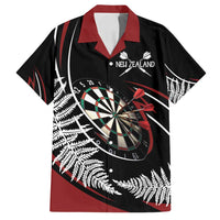 New Zealand Darts Personalised Family Matching Tank Maxi Dress and Hawaiian Shirt Silver Fern Dynamic