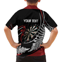 New Zealand Darts Personalised Kid Hawaiian Shirt Silver Fern Dynamic