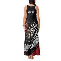 New Zealand Darts Personalised Tank Maxi Dress Silver Fern Dynamic