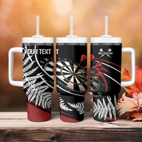 New Zealand Darts Personalised Tumbler With Handle Silver Fern Dynamic