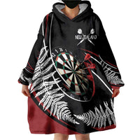 New Zealand Darts Personalised Wearable Blanket Hoodie Silver Fern Dynamic