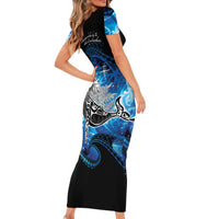 Maori Matariki Te Araroa Paikea Starry Family Matching Short Sleeve Bodycon Dress and Hawaiian Shirt Tangaroa Whakatauki
